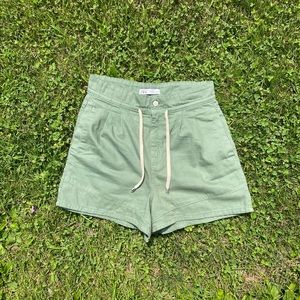 Green Zara shorts